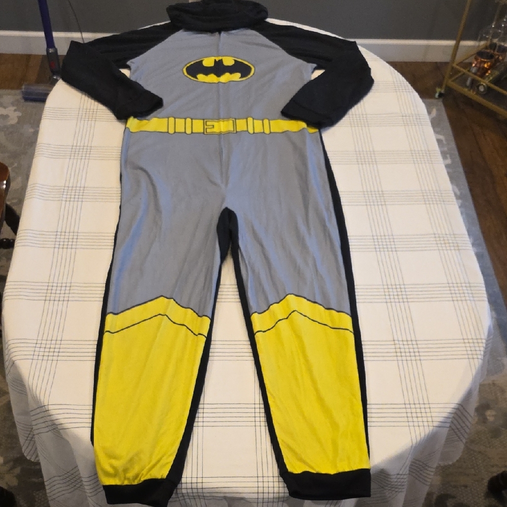 Cozy Batman Jumpsuit - Black, Gray, Yellow